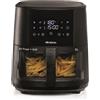 Ariete 4630 Friggitrice ad aria 9L, 1500 W, Capacità 9L, Capacità di cottura 2,5kg, 8 programmi preimpostati, Temperatura fino a 200°, Cestello trasparente, BPA Free, Nero