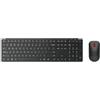 Lenovo Wireless Multi-Mode Pro Combo Tastiera + Mouse 6000 - Italia, set tastiera silenziosa 3-zone + mouse ambidestro, Bluetooth 5.3 e 2.4GHz con ricevitore USB, DPI fino a 4000, AES-128