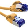 InLine® Cavo patch sottile, Cat.6A, S/FTP, TPE (LSZH) flessibile, PoE, rame (CU), LAN, Ethernet, cavo di rete, RJ45 Gigabit, giallo, 1 m, 74901Y
