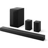 LG DS60TR - Soundbar, Bluetooth, 440 W, 5.1 canali con subwoofer, altoparlanti posteriori, Dolby Digital, DTS Digital Surround, nero