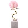 2 Pezzi Statua Decorativa in Cristallo Rosa Elegante per Mobile Bar, Soggiorno
