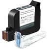 Phezer Cartuccia di inchiostro solvente originale da 42 ml, ad asciugatura rapida, ricambio per stampanti a getto d'inchiostro portatili da 12,7 mm P15/P16/P18 (nero)