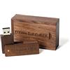 RXFSP Chiavetta USB con incisione personalizzata, Chiavetta USB in legno massello con incisione regalo personalizzata per matrimoni, lauree, compleanni, festa del papà, festa della mamma