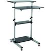 LogiLink BP0070 - Stazione di lavoro con piedistallo compatto e rotabile, colore: Argento/Nero