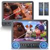 DESOBRY 12,5 '' lettore DVD per auto 2 schermo con batteria ricaricabile da 5 ore, due schermo auto, Poggiatesta per Auto Bambini TV Ultima memoria USB AV In/Out 12V