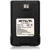 Retevis RT24 Walkie Talkie Batteria Li-ion 3.7V 1100mAh Compatibile con Ricetrasmittenti Retevis RT24 Walkie Talkies (Nero, 1 pz)