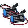 vhbw 2x batteria compatibile con Siemens W79084-E1001-B2 controlli industriali (900mAh, 3V, Li-MnO2)