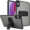 GIOPUEY per Redmi Pad 2 Pro 12.1 Custodia, con Supporto, Cover Rigida in PC + Morbida in TPU, Case Custodia Opaco, Nessun Ingiellimento - Black