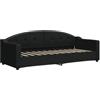 vidaXL Letto da Giorno Nero 80x200 cm in Tessuto