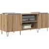 vidaXL Mobile porta vinili Rovere artigianale 121 x 38 x 48 cm