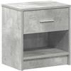 vidaXL Comodino con Cassetto Grigio Cemento 39x28x41 cm