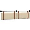vidaXL Hangend hoofdbord Crème Antiek PU