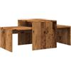 vidaXL Salontafelset 100x48x40 cm bewerkt hout oud houtkleurig