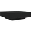 vidaXL Tavolino da Soggiorno con Luci LED Nero 100x100x31 cm