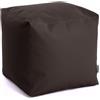 Avalon - Pouf Poggiapiedi CUBO Jazz, Puff Poggiapiedi Divano quadrato, Pouffe Imbottito in Similpelle Resistente e Antistrappo, Comodo e Impermeabile, Made in Italy(50cm-Testa di moro)