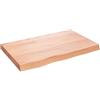 vidaXL Ripiano Muro Marrone 80x50x(2-6) cm Massello Rovere Trattato