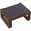 vidaXL Tavolino da Salotto con LED Infinity Rovere Marrone 70x53x30 cm, Tavolino da Tè con Luci LED
