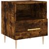 vidaXL Comodino Rovere Fumo 40x35x47,5 cm in Legno Multistrato