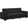vidaXL Divano a 3 Posti Nero 220x78x84 cm in Velluto