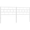 vidaXL Vervangend hoofdbord 193 cm metaal wit