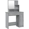 vidaXL Toeletta con Specchio Grigio Sonoma 86,5x35x136 cm