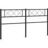 vidaXL Vervangend hoofdbord 160 cm metaal zwart