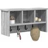 vidaXL Appendiabiti a Muro Grigio Sonoma 50 x 16 x 26 cm, Mobile da Ingresso, attaccapanni Moderno, Ganci a Parete, organizzazione Elegante per la Tua casa