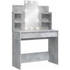 vidaXL Toeletta con Luci LED Grigio Cemento 96x40x142 cm