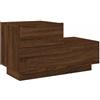 vidaXL Comodino con Luci LED Rovere Marrone 70x36x40,5 cm