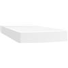 vidaXL Pocketveringmatras medium 80x200x20 cm kunstleer wit