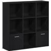 vidaXL Libreria Rovere Nero 98x29x97,5 cm Legno Multistrato