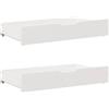 vidaXL Cassettoni da Letto 2 pz Bianchi 95x55x17cm Legno Massello Pino