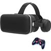 YJMYGS Occhiali 3D VR, Realtà Virtuale 3D, VR Visore Cuffie con Lenti HD Anti Luce Blu, per Smartphone 4,7-7,2 Pollici, Per Giochi, Film Ed Esperienze Interattive, Regali Per Bambini E Famiglie(E)