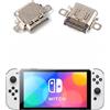 Pixel Arrow Set da 2 porte di ricarica USB-C compatibili con Nintendo Switch OLED, connettori femmina di ricambio