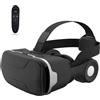 YJMYGS Occhiali 3D VR, Realtà Virtuale 3D, VR Visore Cuffie con Lenti HD Anti Luce Blu, per Smartphone 4,7-7,2 Pollici, Per Giochi, Film Ed Esperienze Interattive, Regali Per Bambini E Famiglie(F)