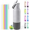 Motswedi Borraccia Termica 900ml, Borracce Termiche, a Prova di Perdite, Borraccia Acciaio Inox, per Bevande Calde e Freddo, per Palestra, Campeggio, Yoga, Grigio-Grigio Scuro