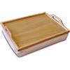 Aidapt - Vassoio in legno con cuscino, colore: Beige