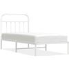 vidaXL Struttura letto con testiera in metallo bianco 90x190 cm