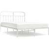 vidaXL Struttura letto con testiera in metallo bianco 140x200 cm