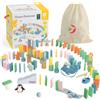 Classic World Puzzle Montessori di logica del percorso a ostacoli in legno Domino Classic World 100 pezzi.