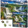 TISHIRON Puzzle per adulti, 1000 pezzi, cascate Iguazu Brasile, paesaggio naturale mozzafiato, tema di viaggio, carta puzzle, 70 x 50 cm