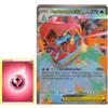 BB-Toy-Trades TCG PKM - Carta da collezione XXL Black Star, carta promozionale in lingua tedesca, Fullart Holo, mega jumbo, con BB-Toy-Trades Sleeve, Mega Impergator ex MEP036