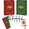 Aomaic Carte da gioco, confezione da 2, grande stampa, facili da mescolare, carte da poker premium per giochi di carte, serate di gioco di famiglia, decorazione da tavolo, feste a tema casinò