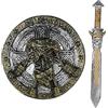 Funidelia | Scudo e spada da vichingo per uomo Nordico, Valchiria, Barbarian, Vikings - Accessori per Adulto, accessorio per costume - Marroni