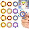 Ainiv 12 PZ Fidget Anello Toys , Fidget Ring Toys, Texture Anelli Giocattolo Agitarsi, Sensoriale Autismo Giocattolo Anti Stress, ADHD Giocattoli Agitarsi per Scuola e a Casa