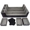 docsmagic.de Premium 3-Row Trading Card Storage Box Black + Trays & Divider - MTG PKM YGO - Carte da Collezione Scatola di Immagazzinaggio Nero