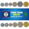 Hobby of Kings Set di 6 monete dal Belize. 1973-2018. 1, 5, 10, 20, 50 centesimi e 1 dollaro