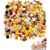 RAVNIX 80 Pezzi Cibo in Miniatura in Resina, Accessori per Casa delle Bambole, Mini Alimenti e Bevande Giocattolo Resistenti per Giochi di Ruolo Creativi e Diorami
