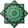 Seabaras Flowstar Principianti Flow Star Spinning Panno Facile da Ruotare Stampa laterale Fingertip Rotante Flow Toy Dapo Star 27 Diametro(R04-style4)