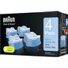 Braun CCR - 4 cartucce di ricambio Clean & Renew, 4 pezzi (la confezione può variare)